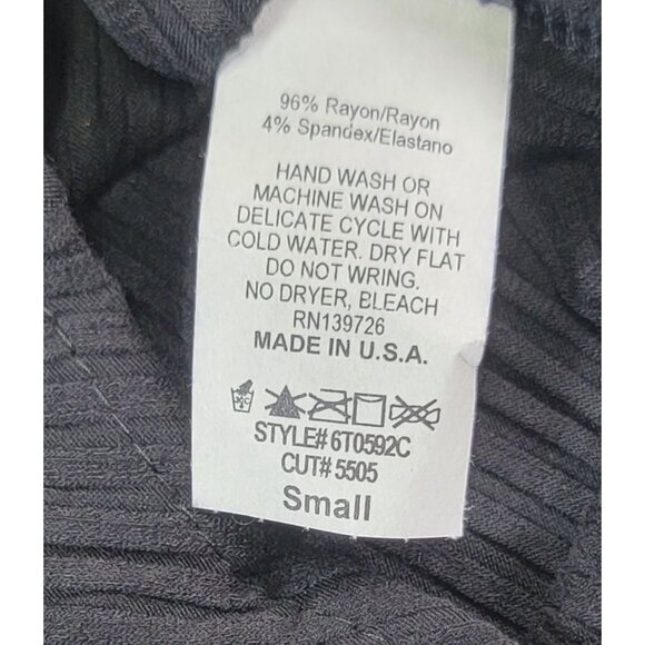 Honey Punch Bodysuit Ribbed Black Long Sleeve V-Neck Womens Small NWT - Picture 7 of 8